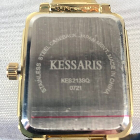 Lot Of 2 Kessaris Watches 1 Gold Tone And 1 Silver Tone With Rhinestones - Picture 7 of 8